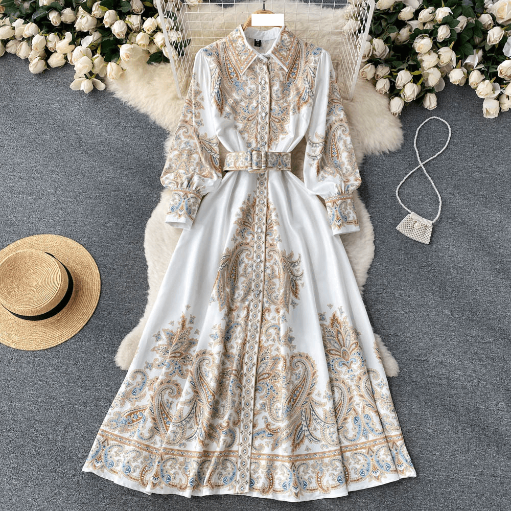 Women's Fashion French Waist Binding Temperament Waist Slimming Long Skirt