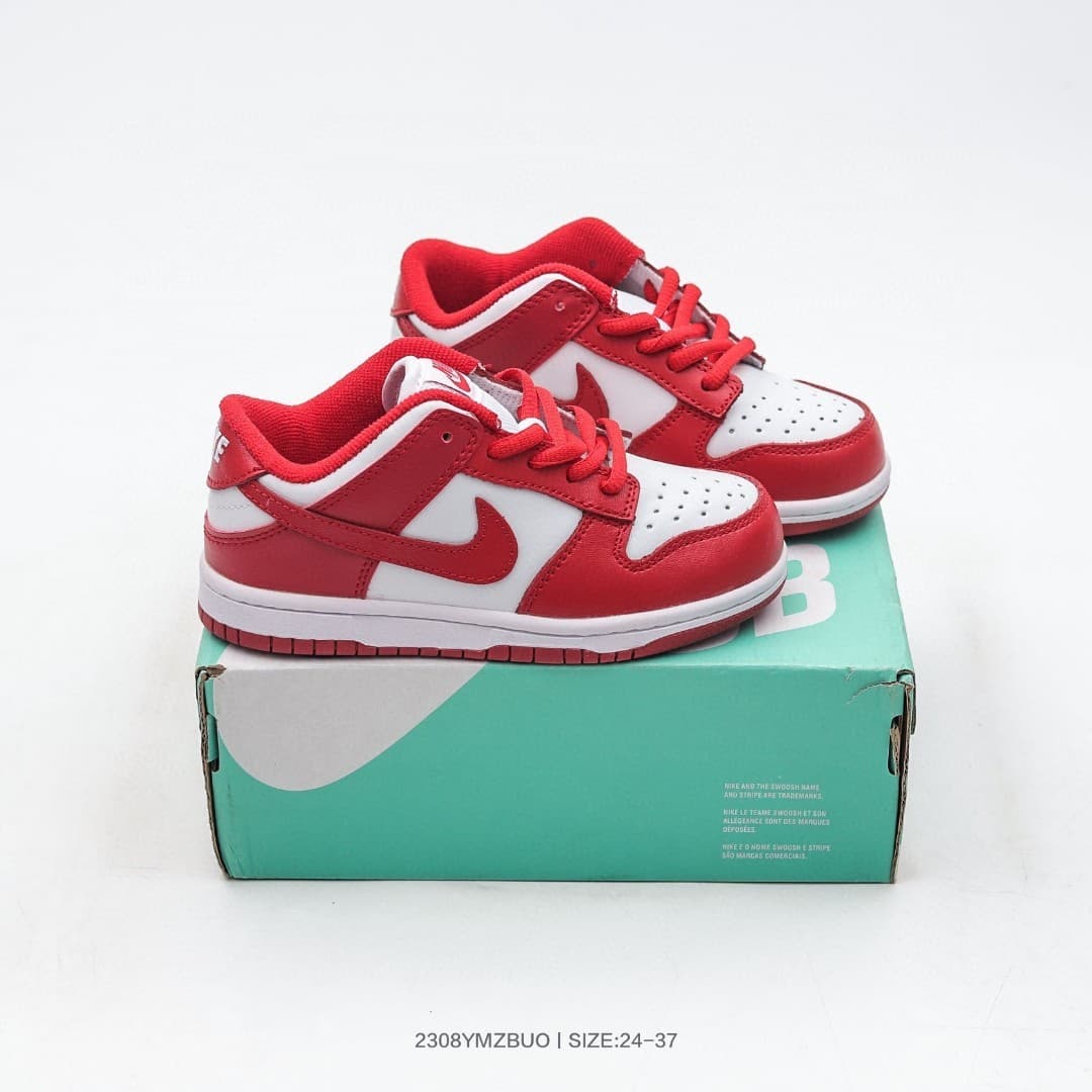 Nouvelle collaboration de chaussures basses pour enfants, chaussures de skate en cuir pour filles et garçons, chaussures décontractées pour étudi