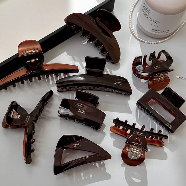 Acetic Acid Simple Grabber Female High-End 2024 New Hairpin Headwear Back of the Head Shark Clip Hairpin Clip Hair Accessory