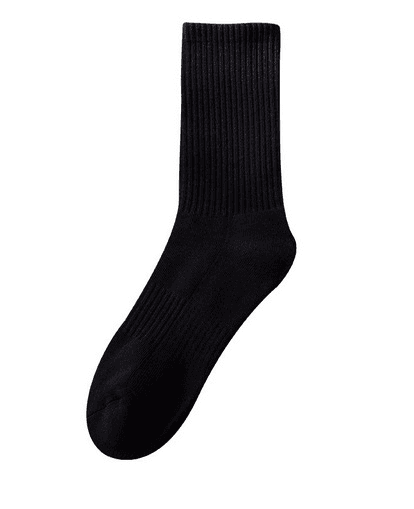 Chaussettes en coton respirant pour hommes et femmes - Chaussettes de sport confortables (cheville/mi-mollet/dessus du mollet) en noir et blanc class