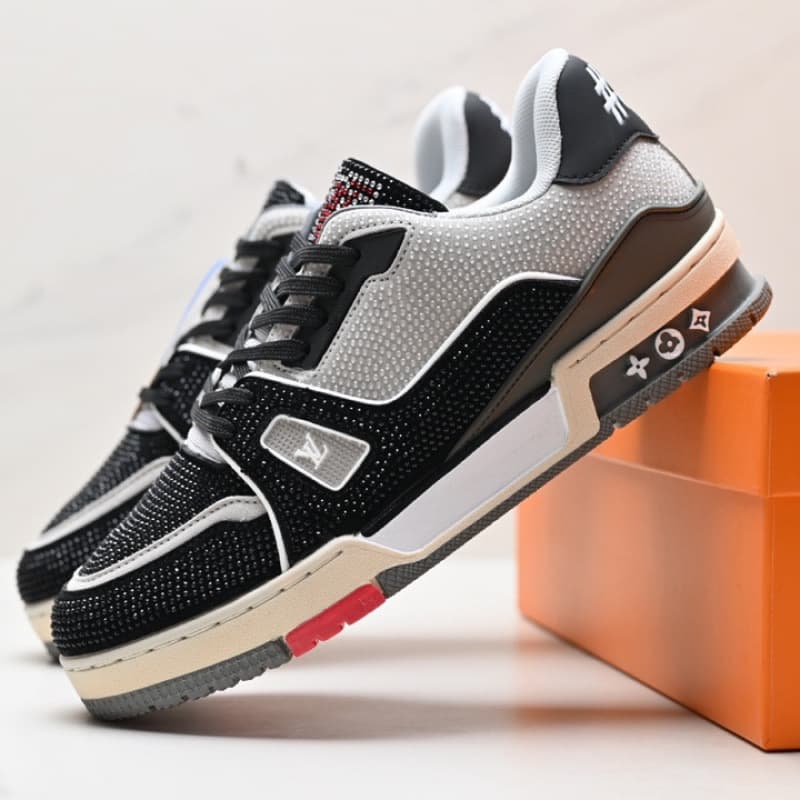Baskets montantes Lujia, chaussures de sport tendance à imprimé diamant, style couple, tendance et polyvalentes, pour hommes