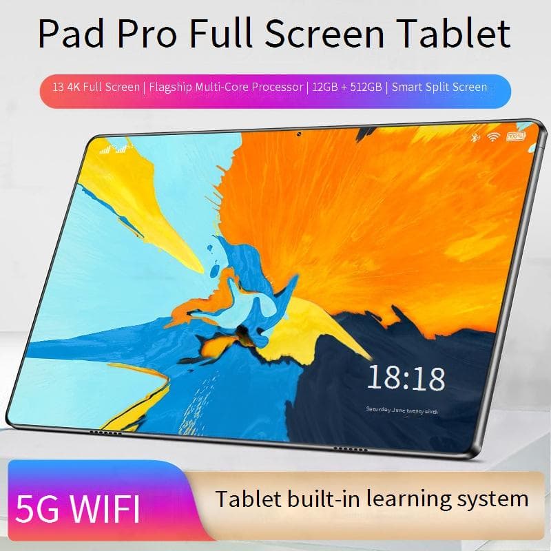 13.3 Inch Android Learning Tablet With HD Full Screen, Dual SIM, 8-Core Processor, 128GB Storage, Face Recognition