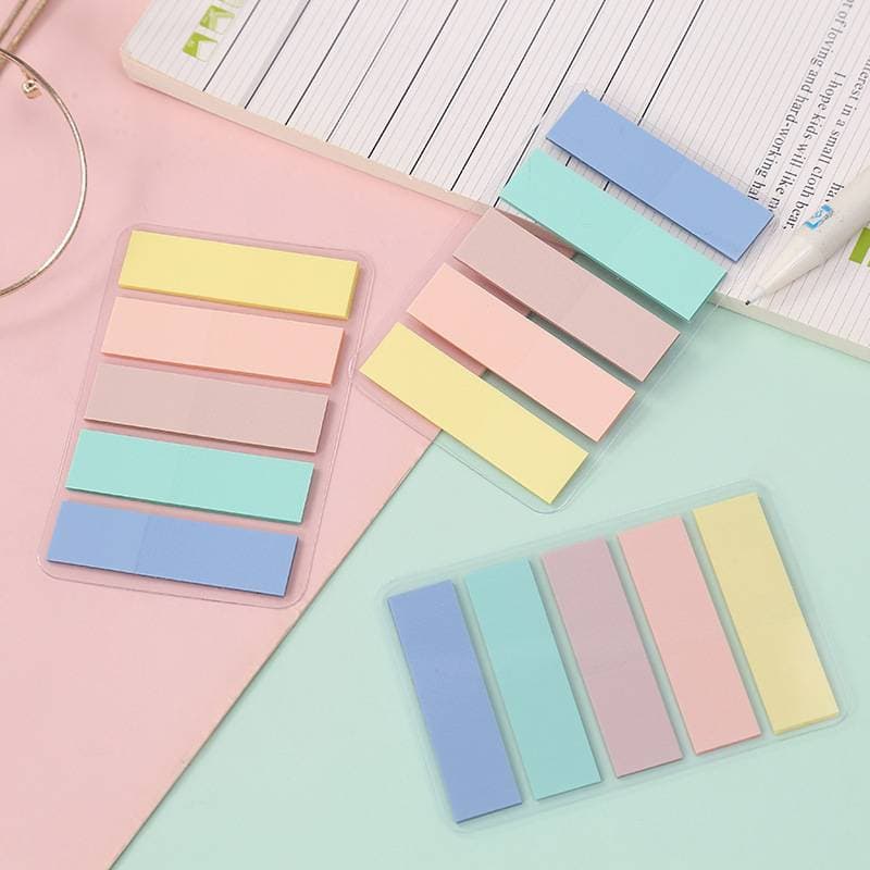 Soft Pastel Index Sticky Notes - 100 Sheets Per Pad, Strong Adhesive, Transparent, Colorful Tabs For Books, Office & School Supplies