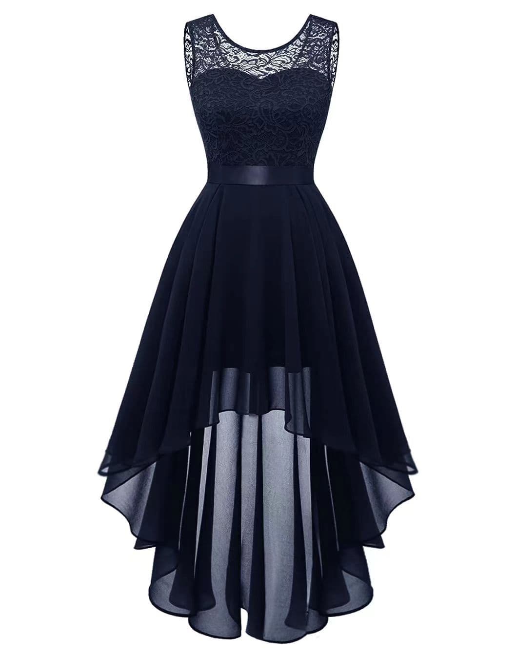 Robe de soirée sexy en mousseline de soie à dentelle et broderies délicates