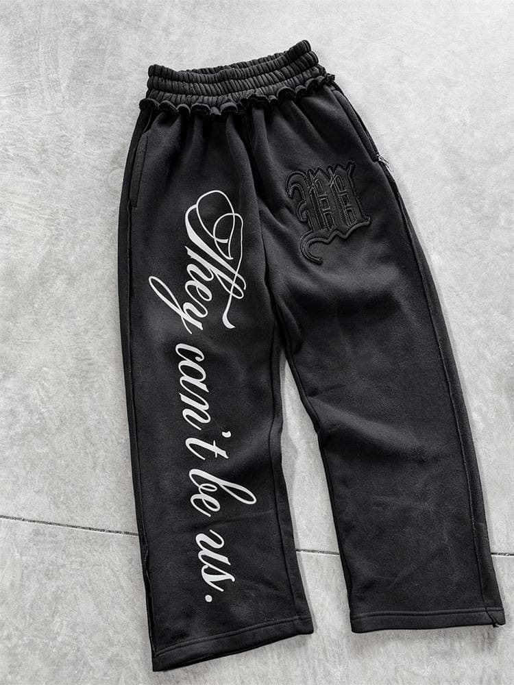 Ensemble streetwear – Sweat à capuche zippé effet usé et pantalon taille basse stretch, tenue style Harajuku