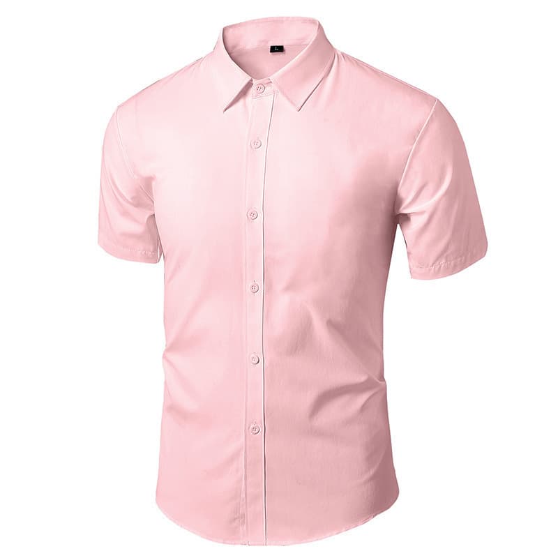 Chemise blanche à manches longues pour homme, sans repassage, coupe formelle, professionnelle, pour le travail, décontractée, blanche