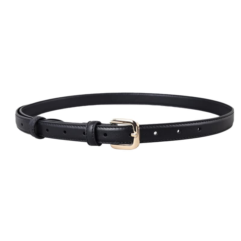 2023 New Hot Selling Top Layer Cowhide Women's Belt Versatile Genuine Leather Decoration with Skirt Narrow Trouser Belt