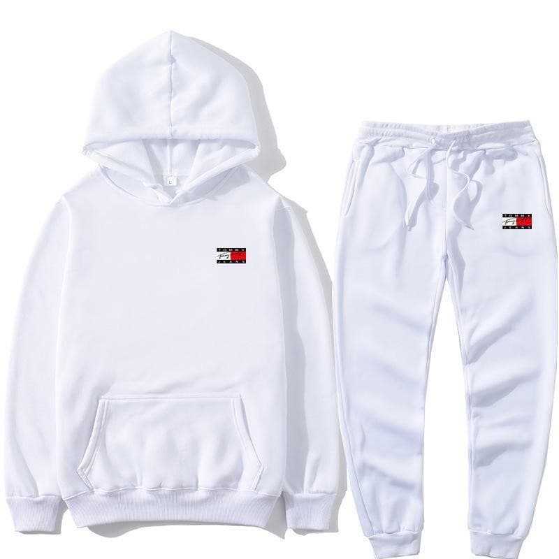 Ensemble 2 pièces de pull à capuche pour hommes, costume de sport décontracté imprimé, souhait transfrontalier européen et américain d'automne