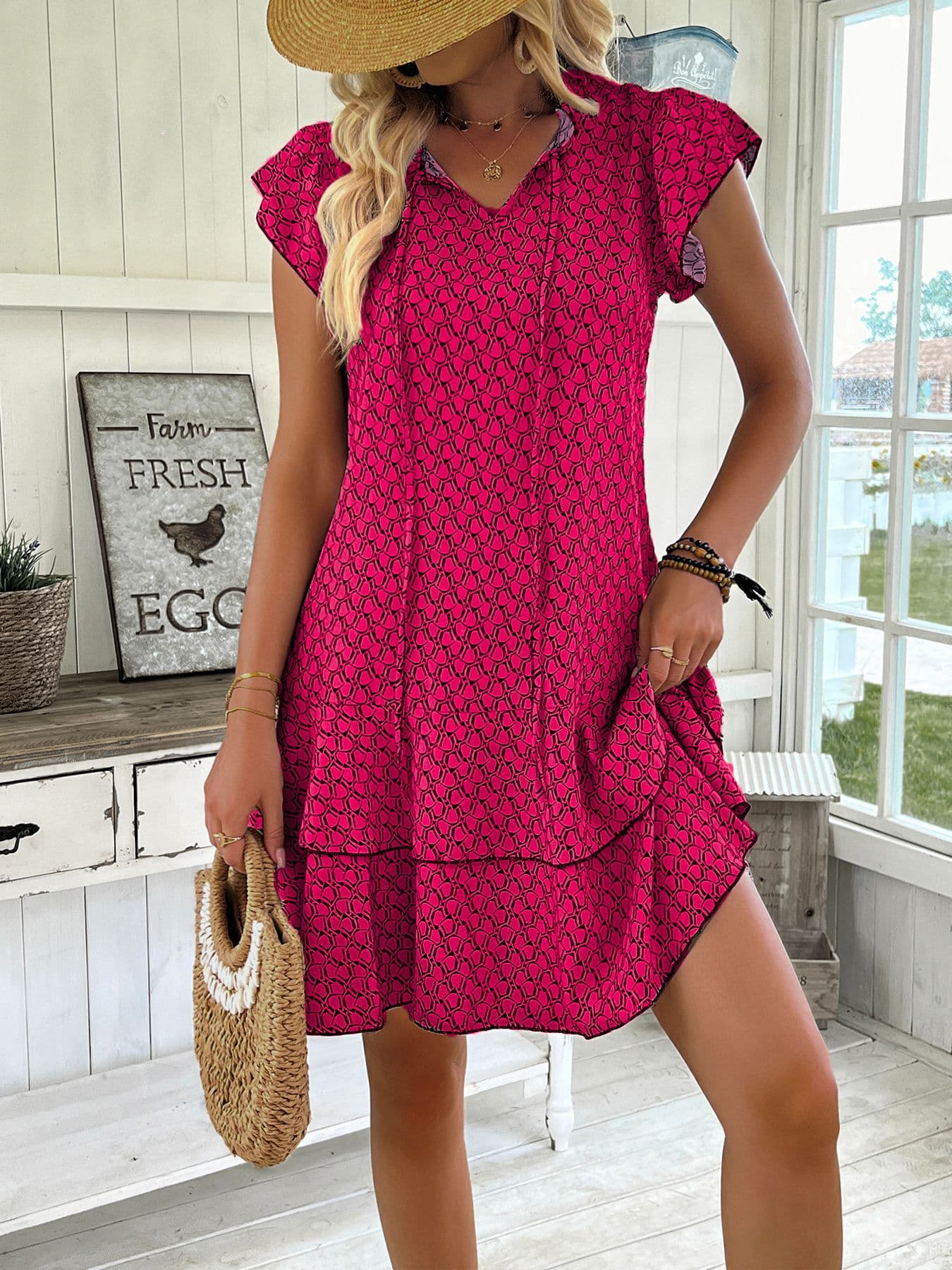 Women’s Clothing Summer Casual Solid Color Waist Wrapped Short Sleeve Shirt Dress for Women