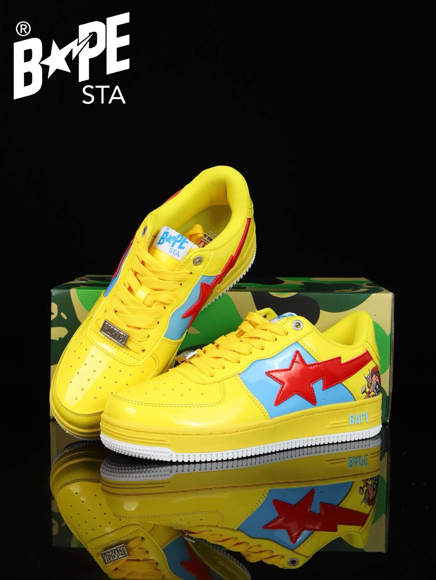 Chaussures de planche classiques en cuir laqué A BATHING-APE, Air Force n°1, pour hommes et femmes, 22 couleurs disponibles