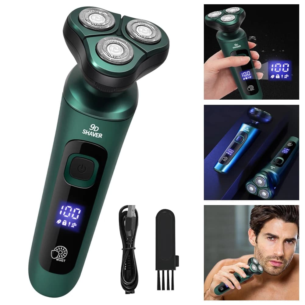 Men Electric Travel Shaver USB Charging Smart Razor Waterproof Painless Cordless Trimmer Shaving Face Beard Razor Car Home Razor