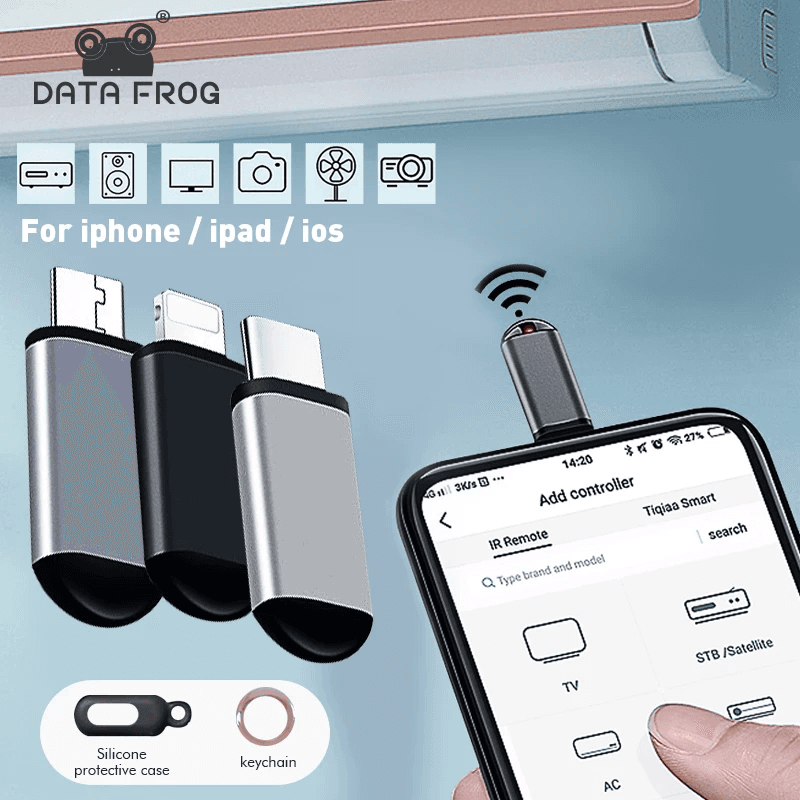 IR Remote Control For Iphone/iPad Air Conditioner TV Box IR Infrared Transmitter App Mini Adapter For Smartphone Micro Type-C