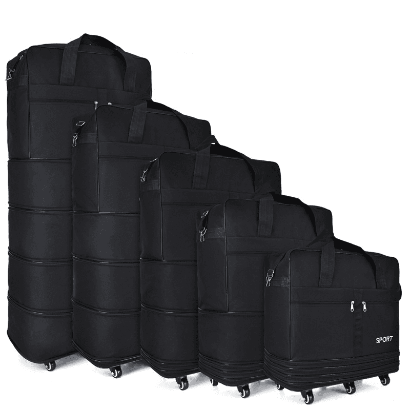 Foldable Dual-purpose Bag Large Capacity with Quiet Wheels Back Pull Oxford Cloth Luggage Bag Travel Bag Air Shipping