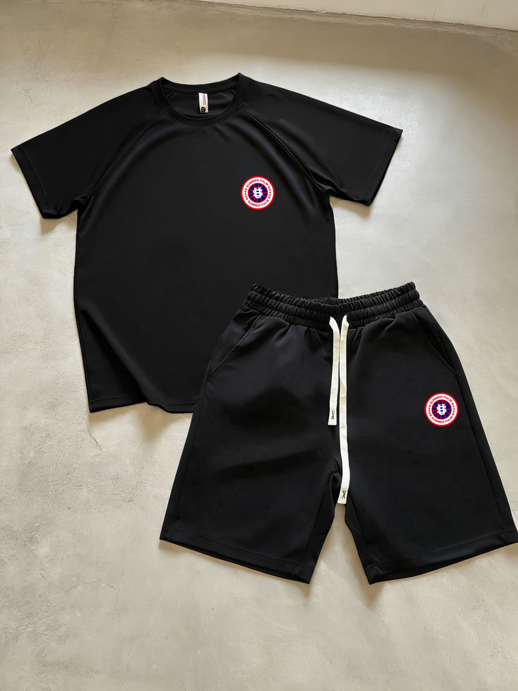 Men's Summer AAA Letter Print T-Shirt & Shorts Set - Casual Sportswear Matching Outfit