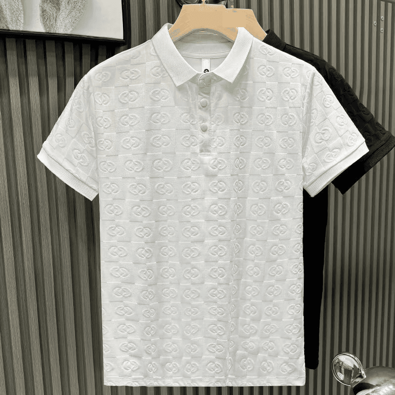 Polo imprimé à manches courtes pour homme, élégant, respirant et décontracté