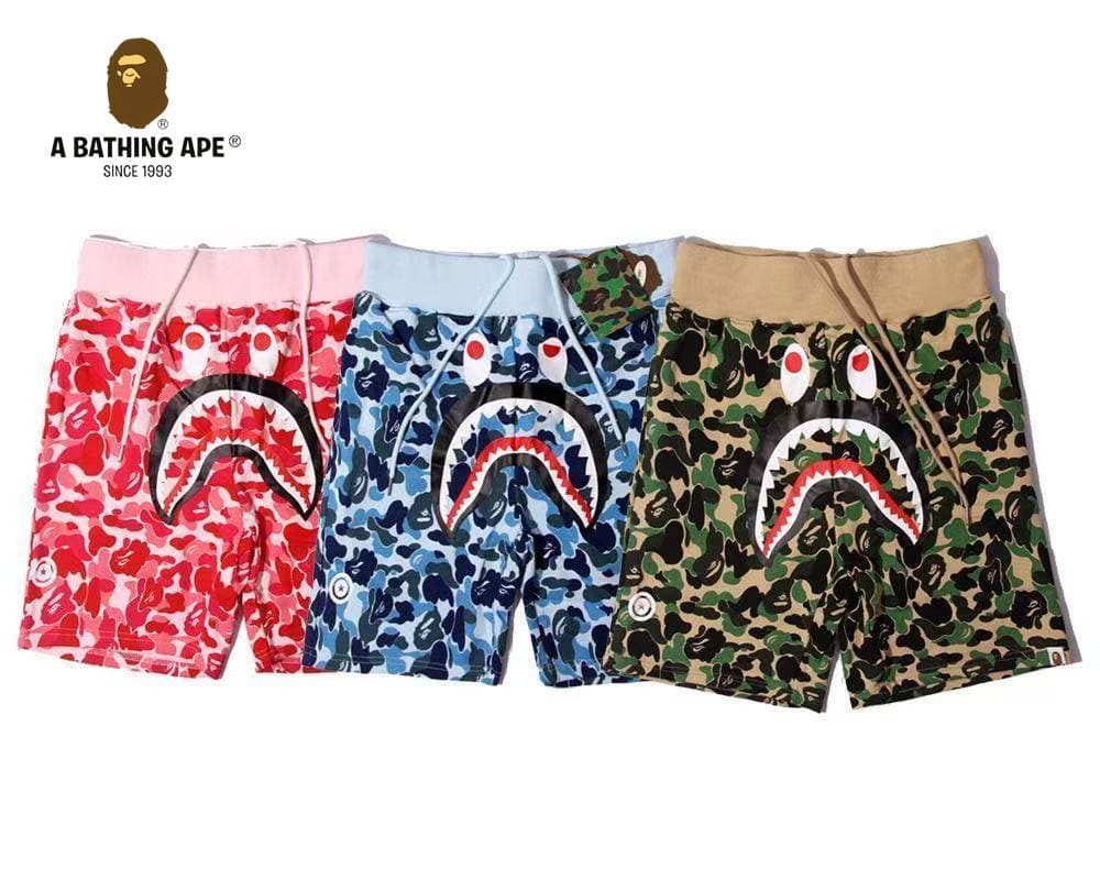 A BATHONG APE Ape Head Shark Shorts Ape Head Shorts Five Leg Casual Shorts, Made Of Pure Cotton Fabric