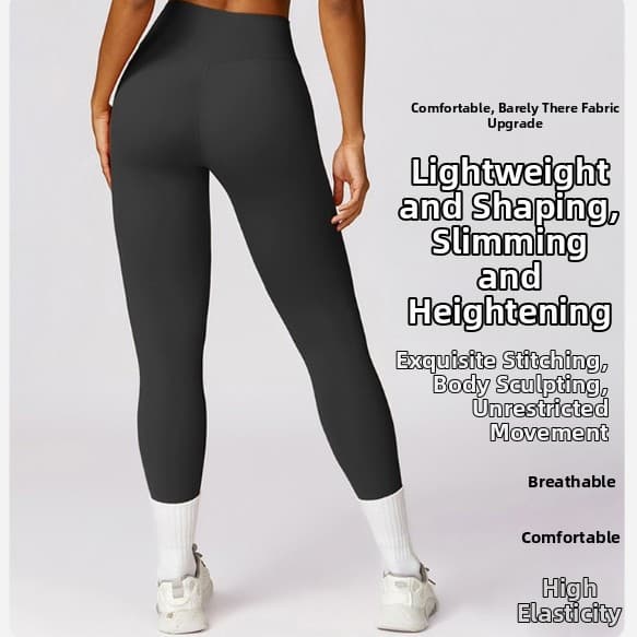 High Waist Nude Yoga Pants For Women Tummy Control Hip Lifting Fitness Sports Sweatshirt Pilates Clothes Lulu Same Style