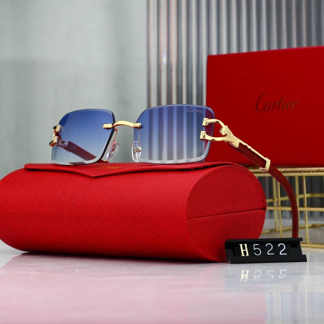 Lunettes de soleil polarisées tendance pour hommes, sans monture et au design innovant.