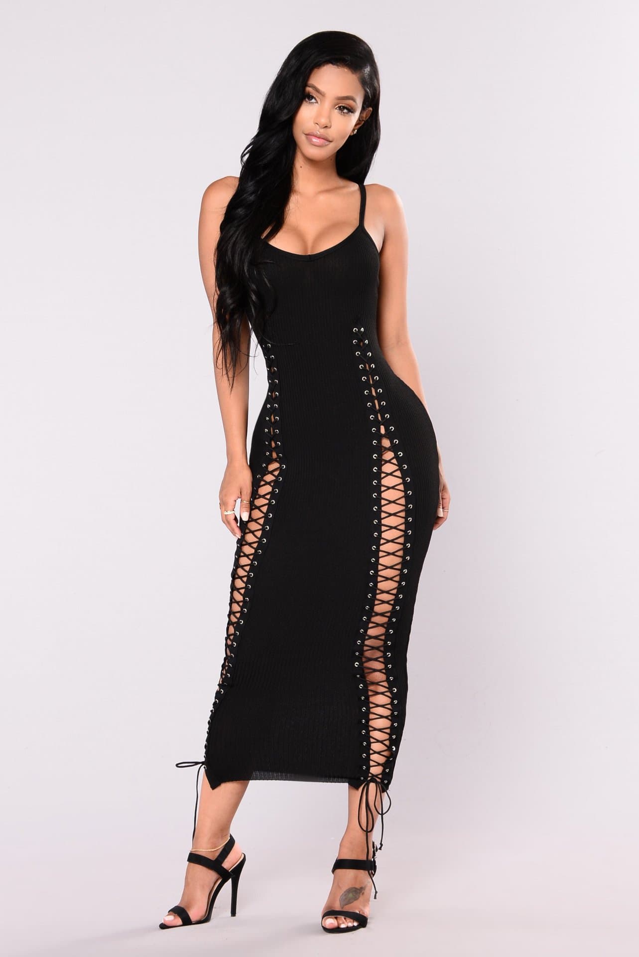 Women's sexy halter small V-neck dress slim-fit nightclub dress