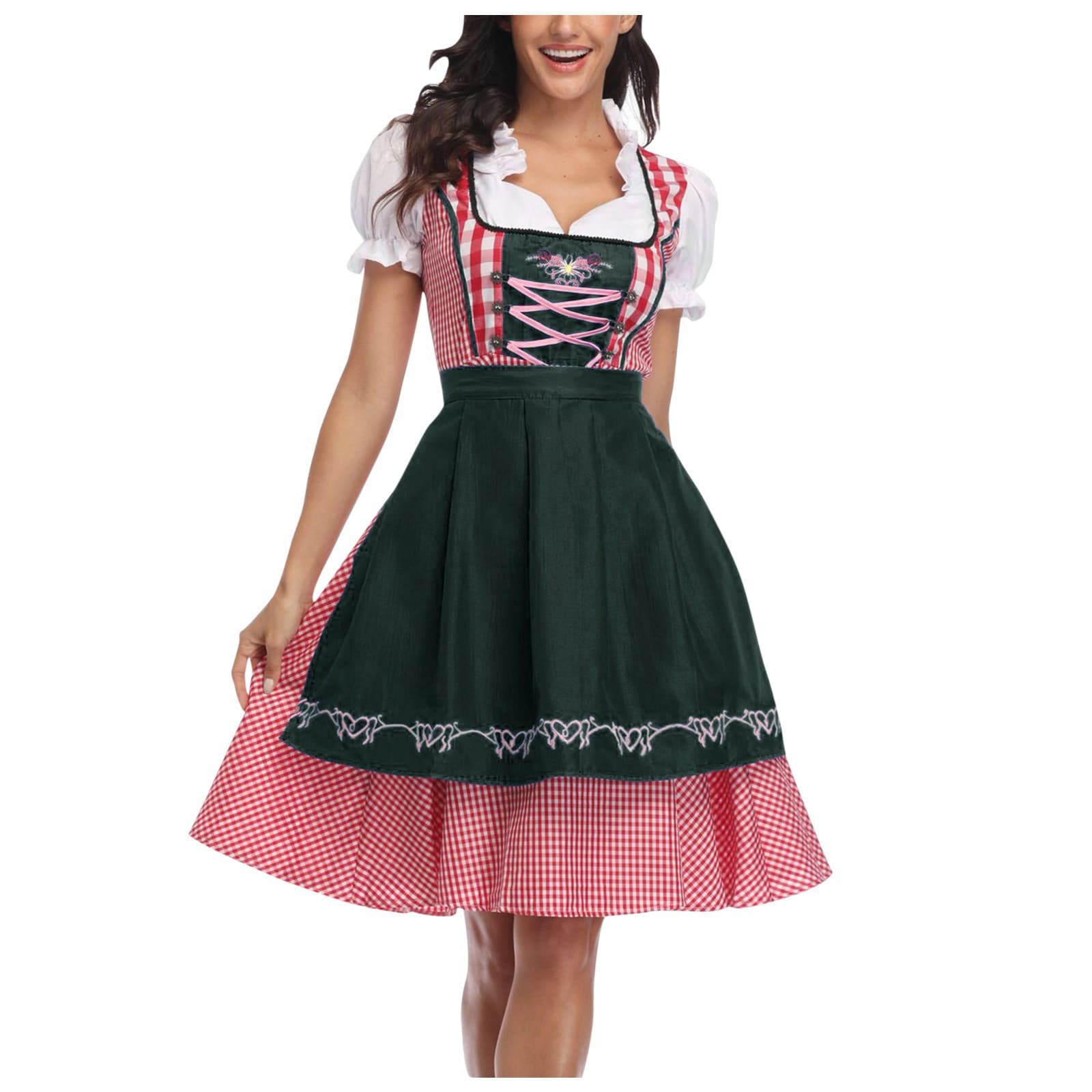 Women's clothing New Germany Munich Beer Costume Women's Halloween Oktoberfest Dress Body Shaping Stage Costume Maid Costume