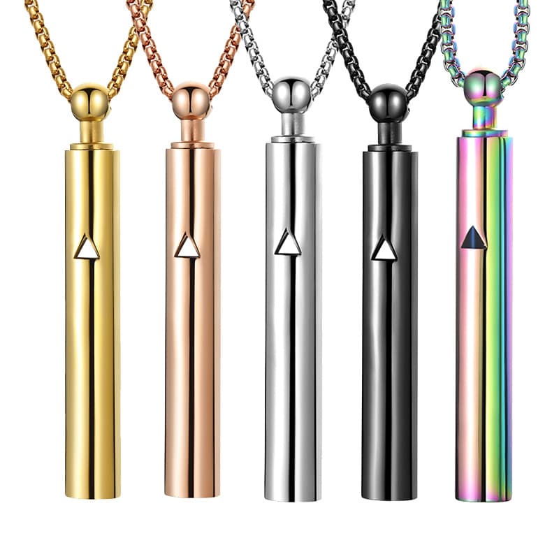 Meditation Whistle Mindfulness Pendant Titanium Steel Vacuum Necklace Regulates Breathing And Relieves Anxiety Yoga