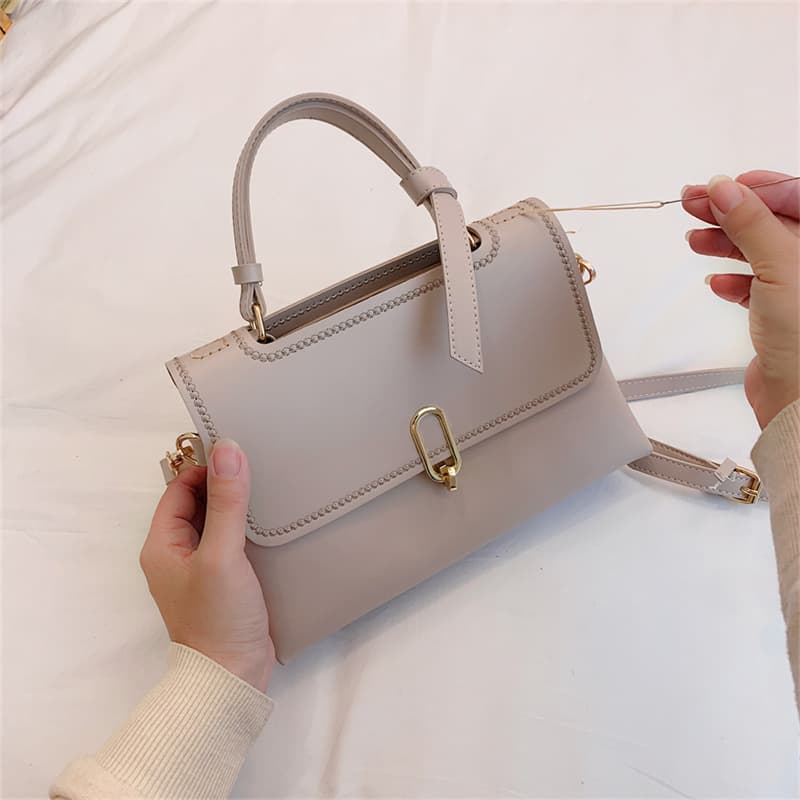 Same Style Material Kit Textured Korean Version Lock Handbag Women DIY Homemade Gift For Friends