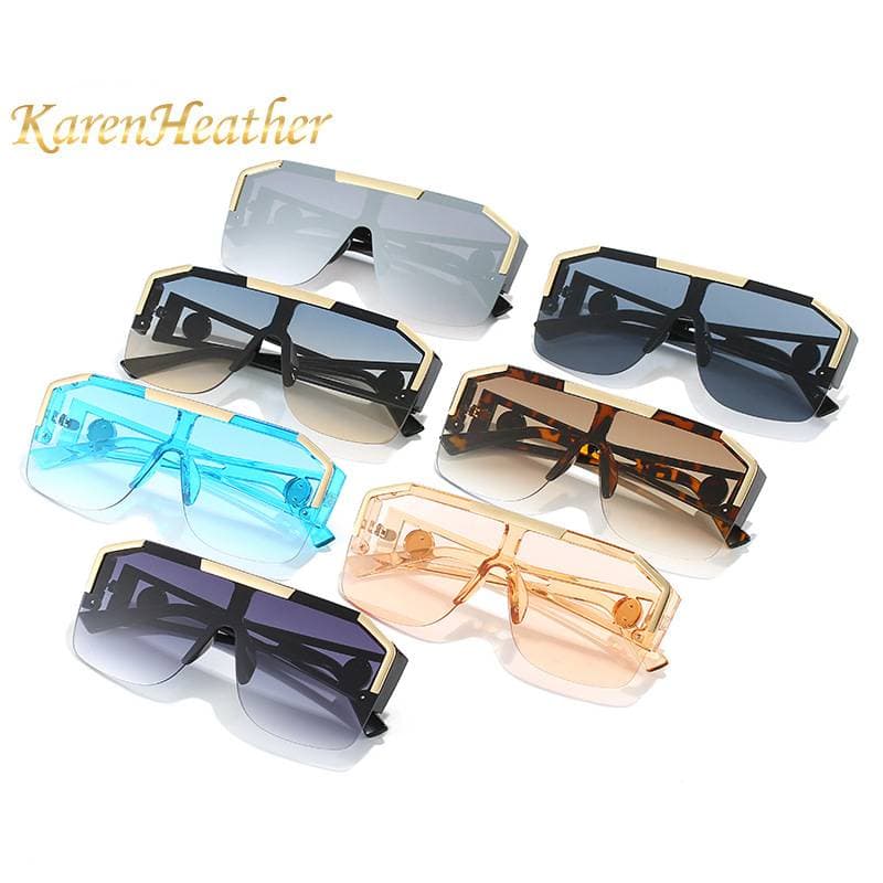 Unisex Oversized Trendy Sunglasses Style European And American Style Integrated Sunglasses For Men