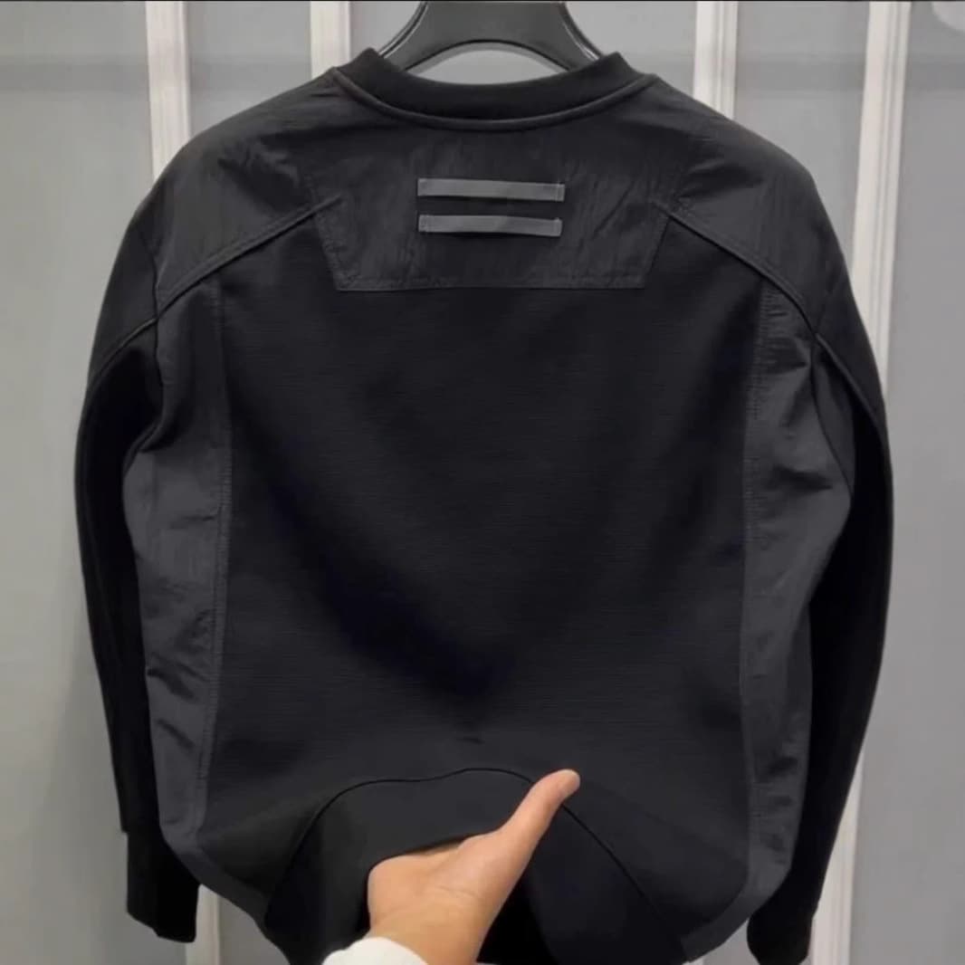 Men's Clothing Sweatshirt Stitching High Street Retro Hot Style Young Men's Simple Pullover Top