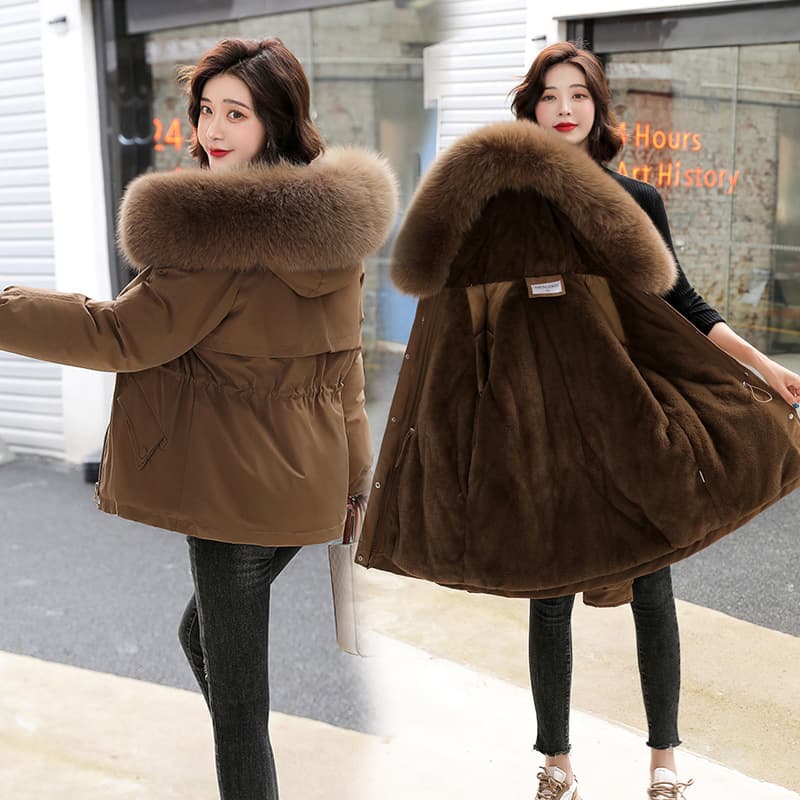 Women's Long Cotton-padded Jacket Women's New Loose Warm Jacket Cotton-padded Jacket