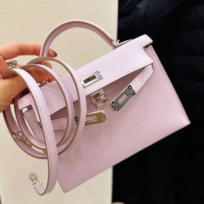 P7 Bubble Green 2023 Nouveau sac Kelly de deuxième génération Printemps et été Sac messager à bandoulière Sac à main en cuir véritable Mini