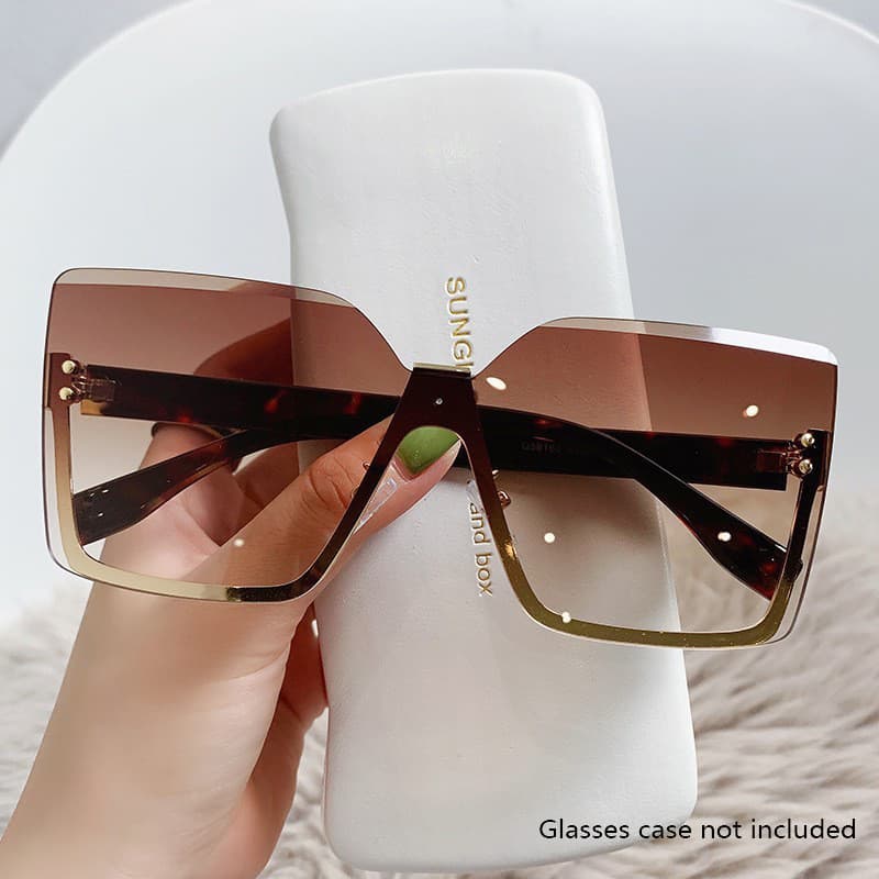 New European And American Style Half Frame Metal Sunglasses Fashion Slim Ladies Sunglasses Anti UV Glasses