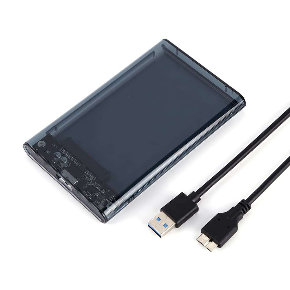 Transparent Case Caddy HDD Enclosure 2.5 SSD SATA To USB 3.0 Type-C 3.1 Adapter External Hard Drive Box