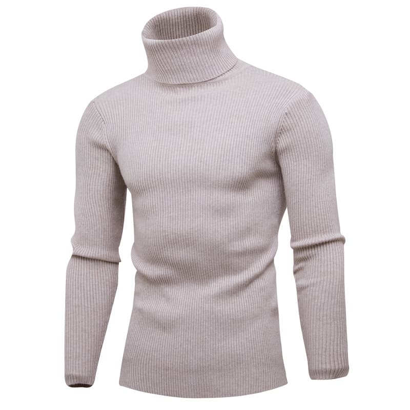 autumn and winter men's turtleneck sweaters, slim sweaters, men's fashionable simple bottoming shirts