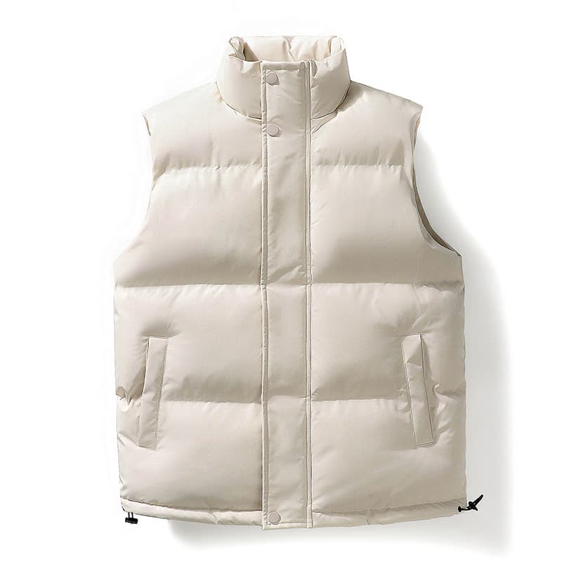 High-quality solid color men's vest autumn and winter vest men's handsome trendy waistcoat warm vest youth sleeveless