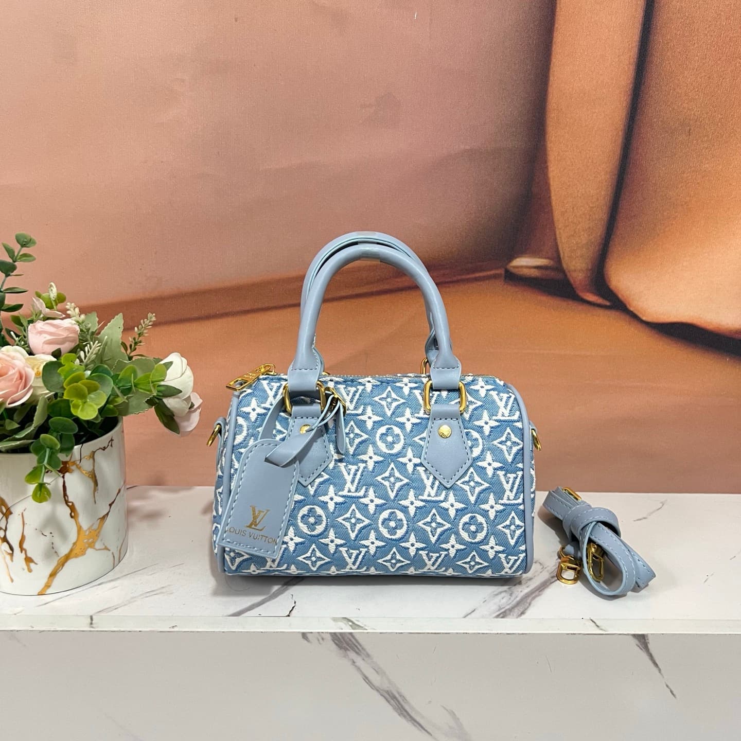 Sac à main Louis Vuitton pour femme NANO SPEEDY Monogram Mini, sac bandoulière, sac Boston, sac à main à motif jacquard vintage