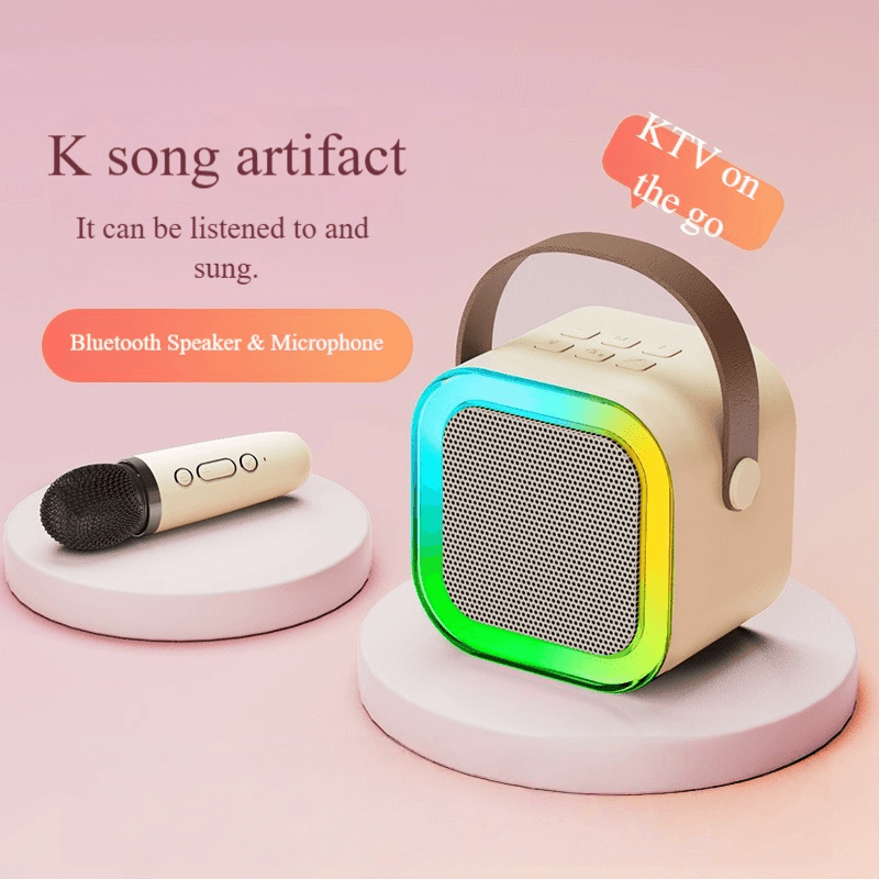 K12 Bluetooth Karaoke Speaker With Wireless Microphone - Home & Outdoor Portable Singing Speaker