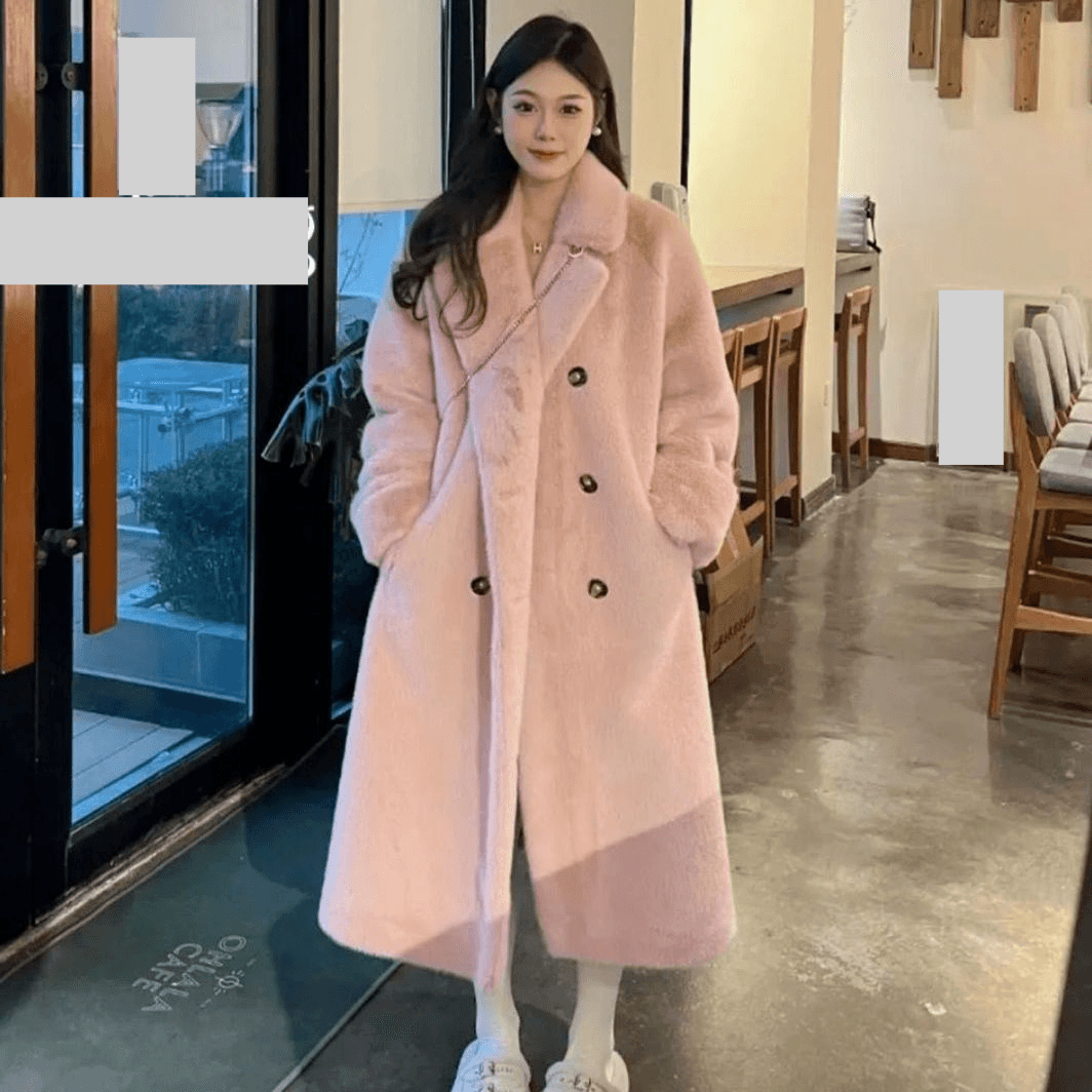 Women's Clothing Autumn and winter new fur coat mink velvet long lambswool loose fur coat women's clothing
