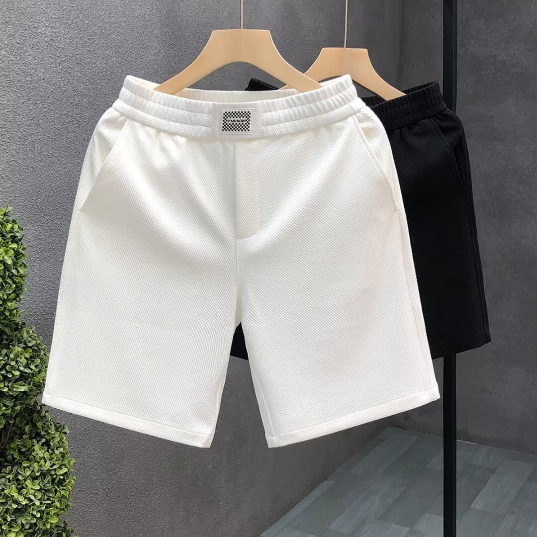 Men's Clothing Light Luxury Fuge White Shorts Men's Summer Outerwear Shorts Men's Casual Sports Mid Length Pants
