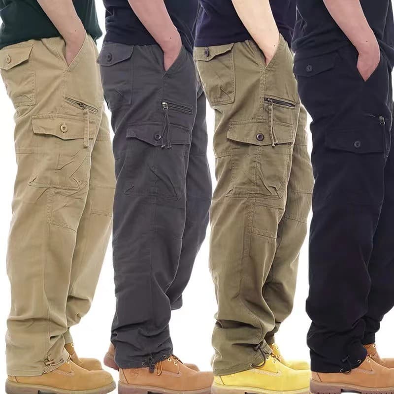 Durable Multi-pocket Work Pants, Men's Straight-leg Long Pants, Work Pants, Labor Protection Pants, Loose And Plump Pants