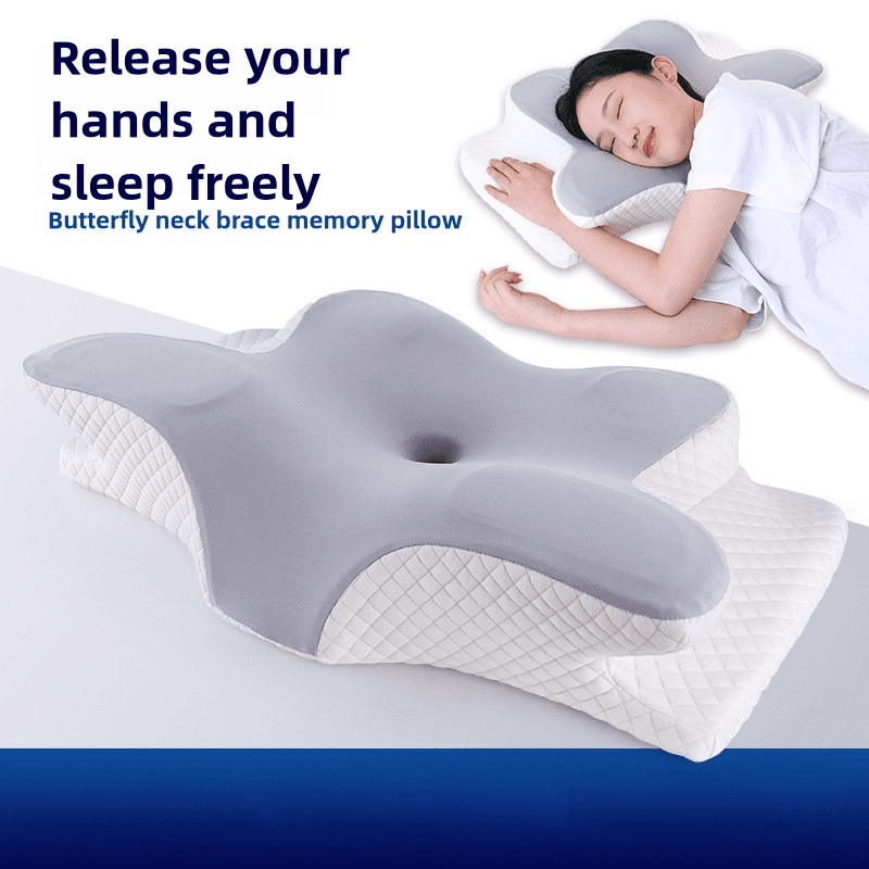 Cervical Pillow For Neck And Shoulder,Contour Memory Foam Pillow,Ergonomic Neck Support Pillow For Side Back Stomach Sleepers With Pillowcase