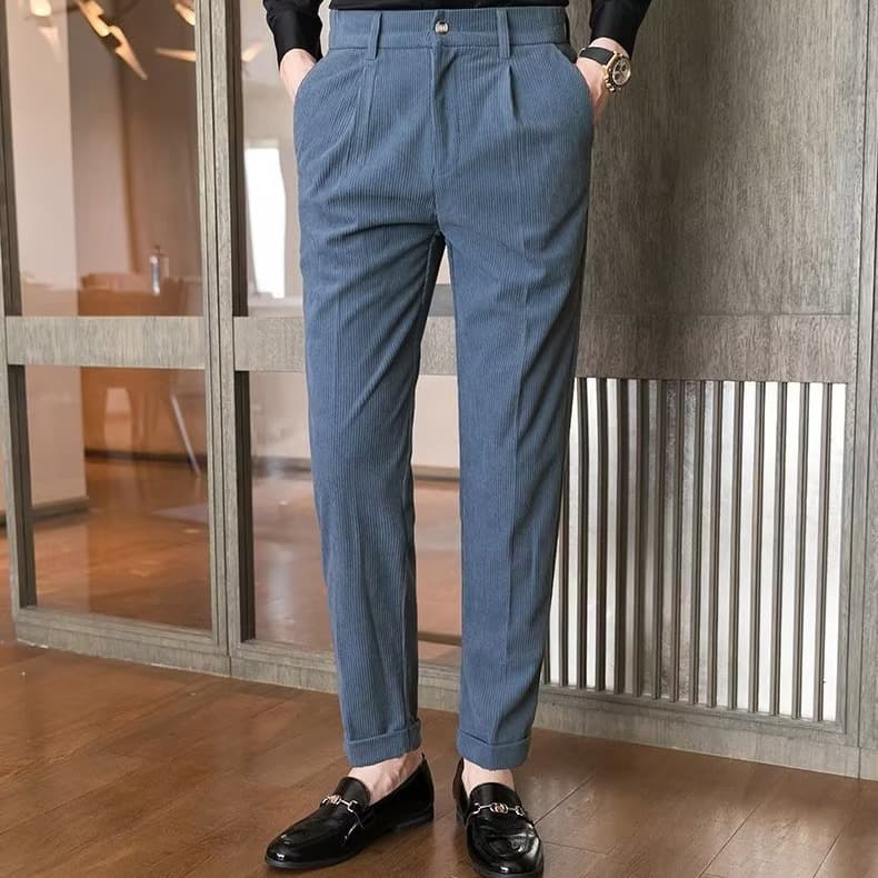 Men's Clothing Autumn Corduroy Striped Trousers Versatile Casual Pants