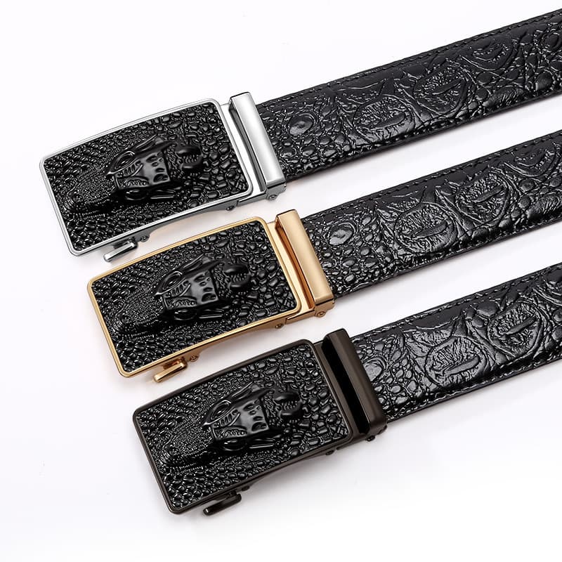 VOOTHOST New Brand Men Designer Belt Women High Quality Male Casual Genuine Leather Automatic Buckle Strap For Jeans Men's Belts F0263