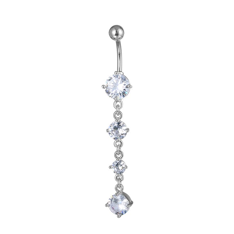 Stainless Steel Navel Nail Heart Zircon Moon Sun Flower Pendant Belly Button Rings Sexy Belly Button Piercing Body Jewelry