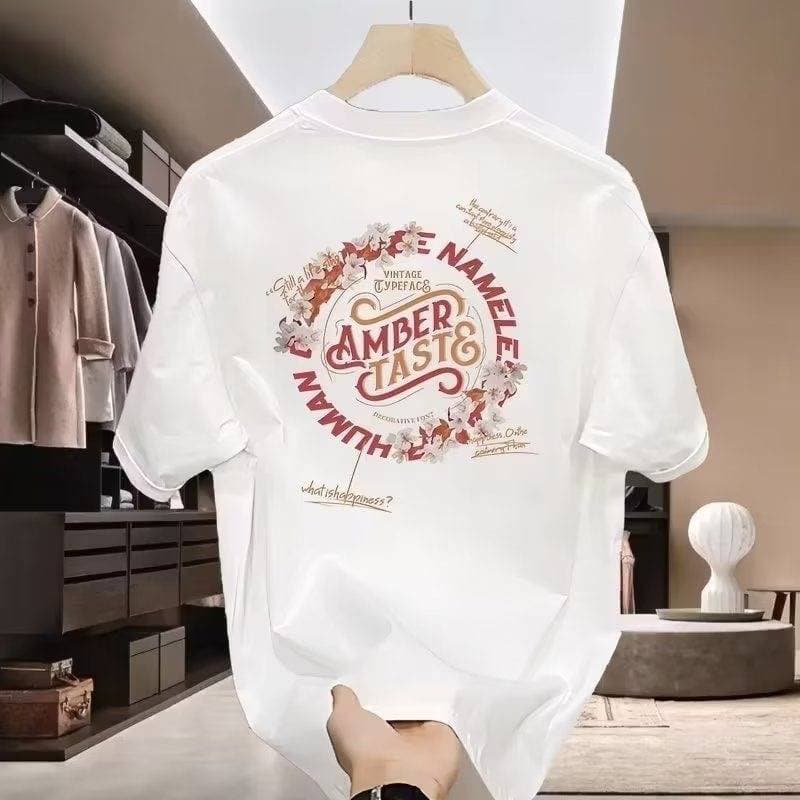 2024Men's high-quality round-neck pullover short-sleeved t-shirt