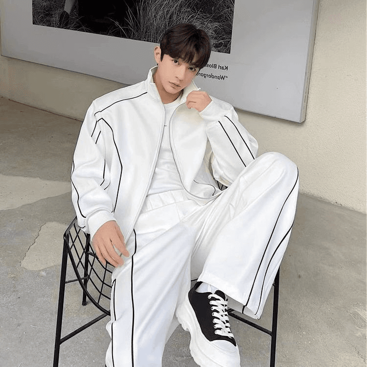 Men's Clothing High end early autumn and winter new casual sportswear for men and women couples wear suits trendy brand two piece suits