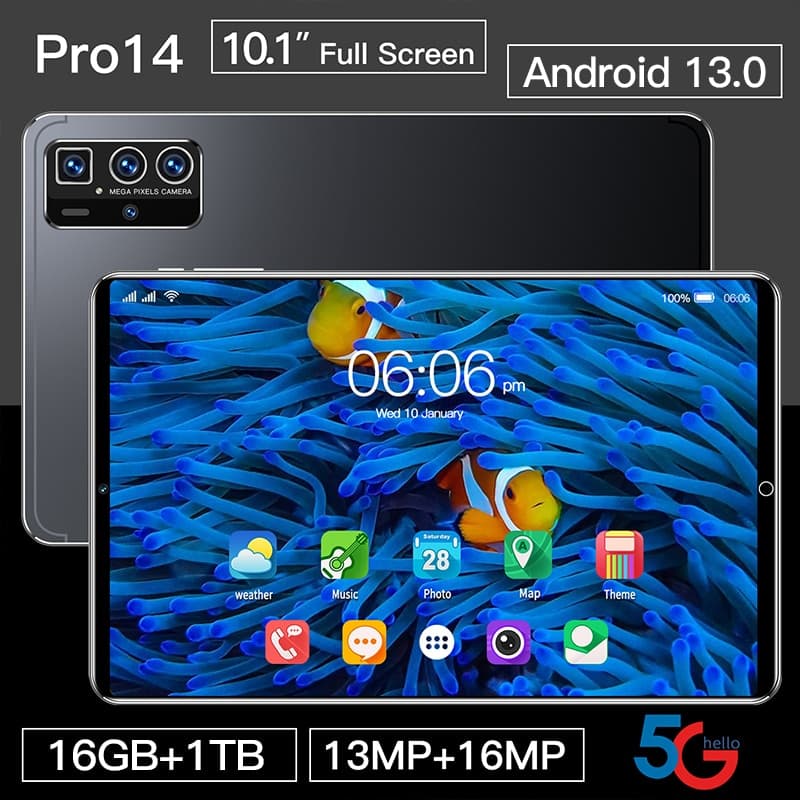 Global Version New 14 5G Unlocked I 4G Mobile Pro Pad Tablet 4g Android Original Tablet 10.1inch Android Tablets