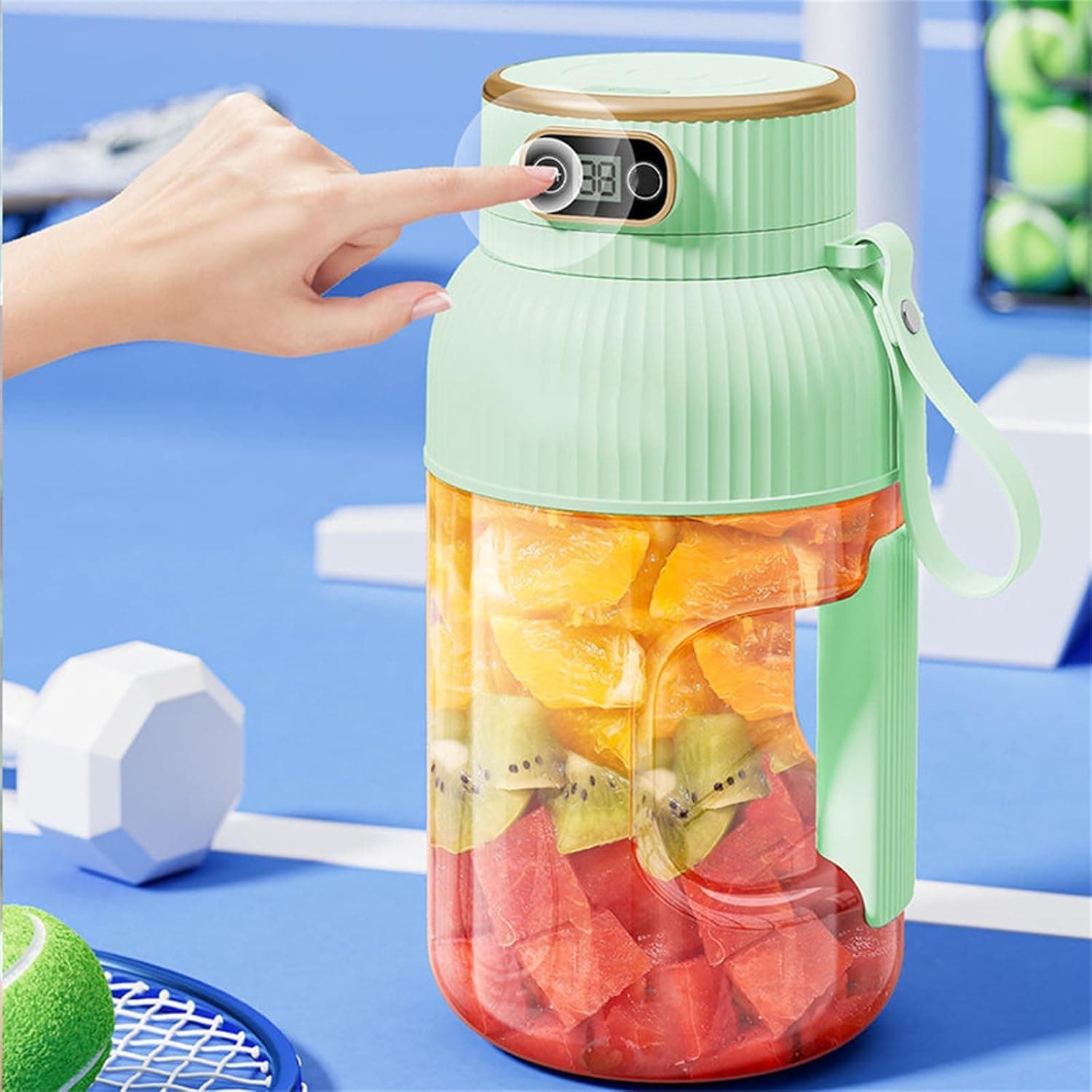 Digital Blender Cup Portable Juicer With LED Screen 20oz 600ml Capacity For Smoothies Shakes EU Kitchen