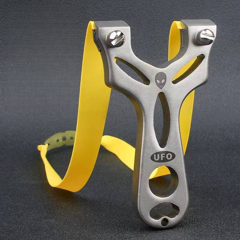 Stainless Steel Slingshot Silver Slingshot 11.5*6.8*1 Cm Suitable For Outdoor Competitions, Fitness Shooting, Hunting, Fishing And Games