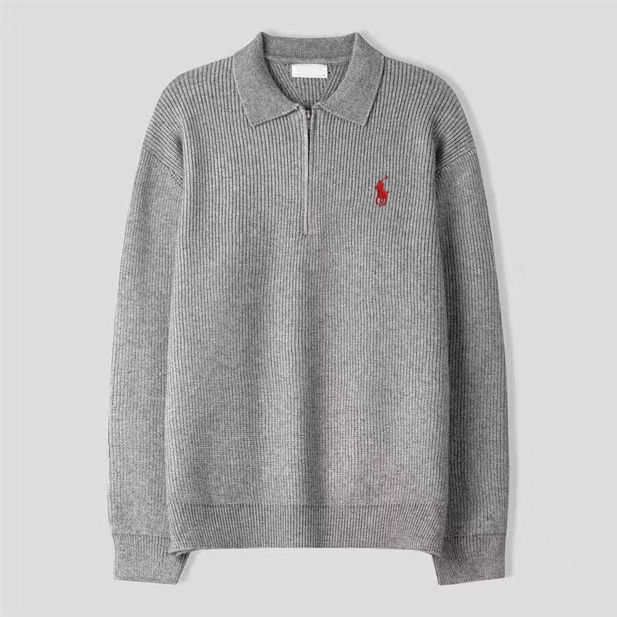 Pull homme à manches longues Paul, style automne-hiver, avec broderie de petit cheval (nouveau modèle).