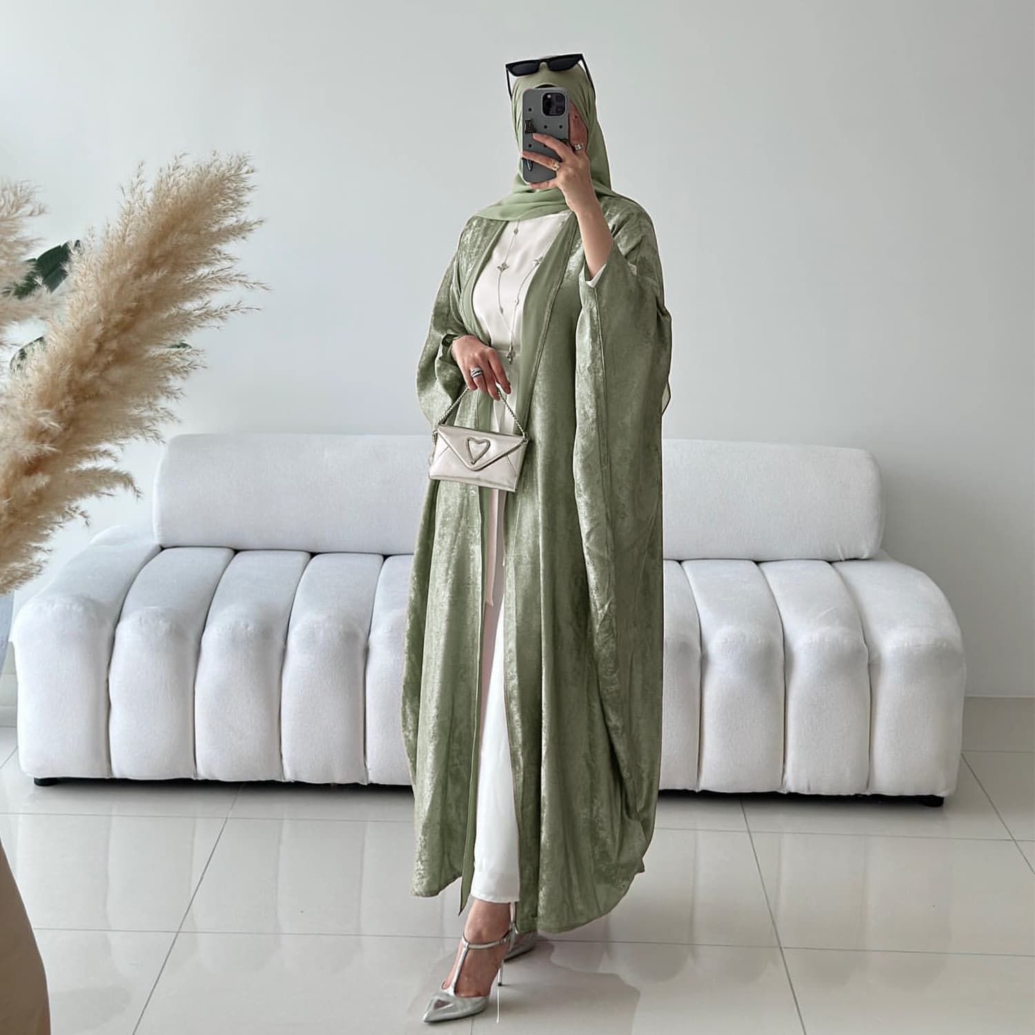 Modest Abaya Dress Elegant Dubai Abaya With Detachable Slip Dress - Modest Turkish Long Sleeve Robe In Breathable Polyester